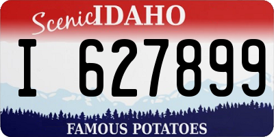 ID license plate I627899