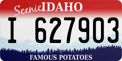 ID license plate I627903