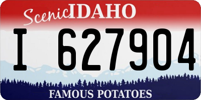ID license plate I627904