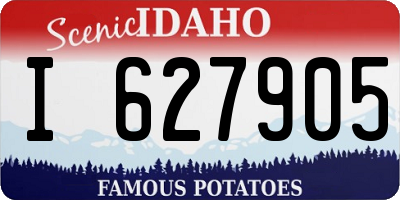 ID license plate I627905