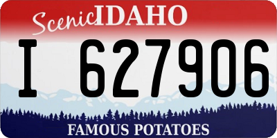 ID license plate I627906