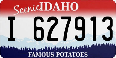 ID license plate I627913