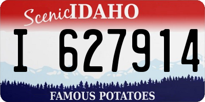 ID license plate I627914