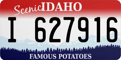 ID license plate I627916