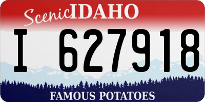 ID license plate I627918