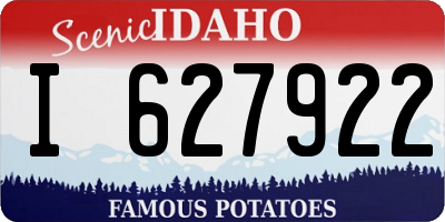 ID license plate I627922