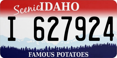 ID license plate I627924