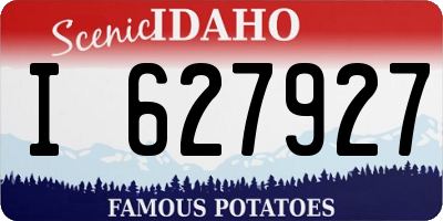 ID license plate I627927
