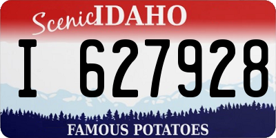 ID license plate I627928