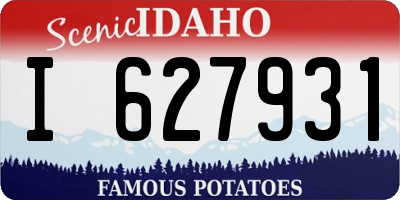 ID license plate I627931