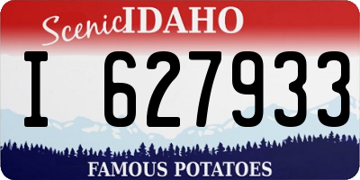 ID license plate I627933