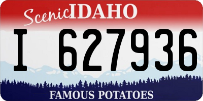 ID license plate I627936