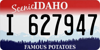 ID license plate I627947