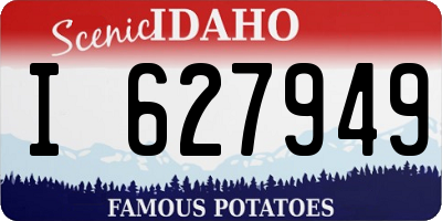 ID license plate I627949