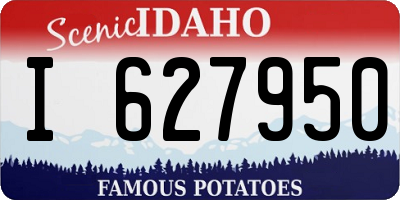 ID license plate I627950