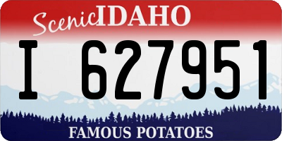 ID license plate I627951