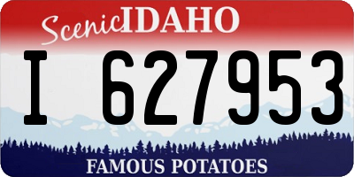 ID license plate I627953