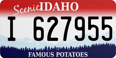 ID license plate I627955