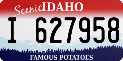 ID license plate I627958