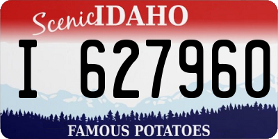 ID license plate I627960