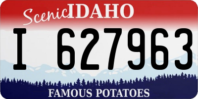 ID license plate I627963