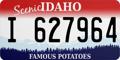 ID license plate I627964