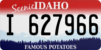 ID license plate I627966