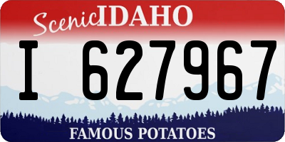 ID license plate I627967