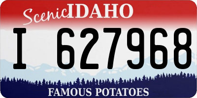ID license plate I627968