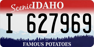 ID license plate I627969