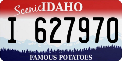 ID license plate I627970