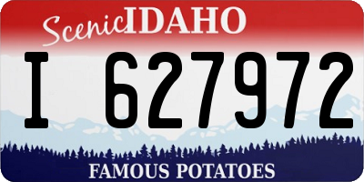 ID license plate I627972