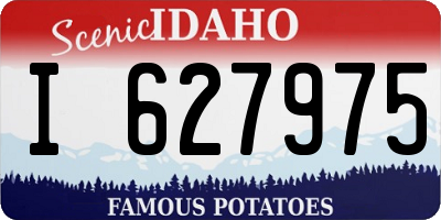 ID license plate I627975