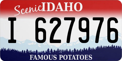 ID license plate I627976