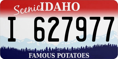 ID license plate I627977