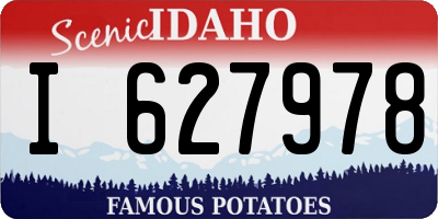 ID license plate I627978