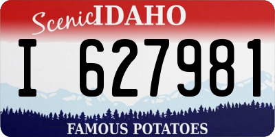 ID license plate I627981