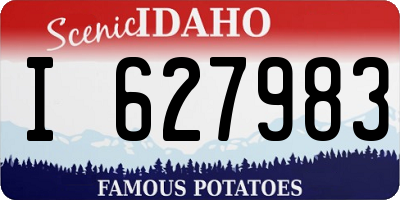 ID license plate I627983