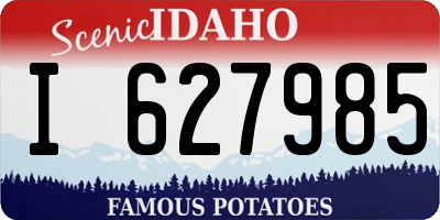 ID license plate I627985
