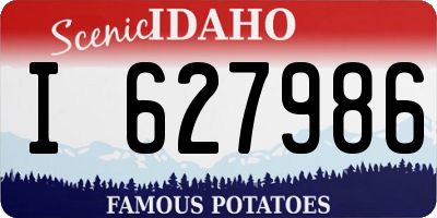 ID license plate I627986