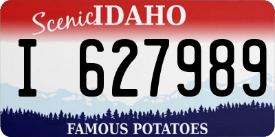 ID license plate I627989