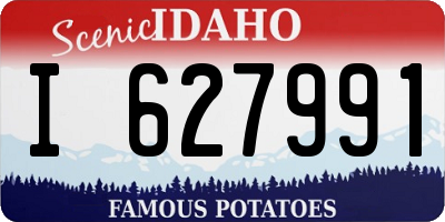 ID license plate I627991
