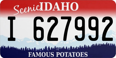 ID license plate I627992