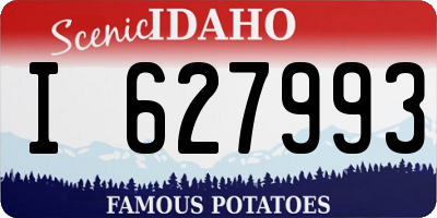 ID license plate I627993