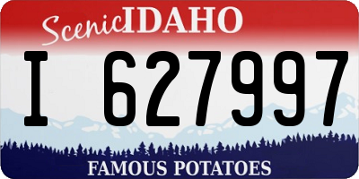 ID license plate I627997