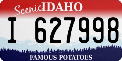 ID license plate I627998
