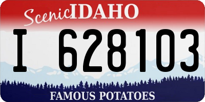 ID license plate I628103