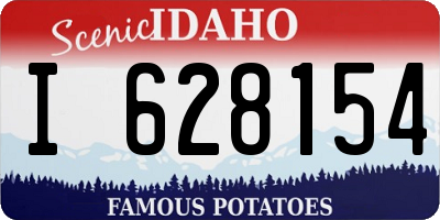 ID license plate I628154