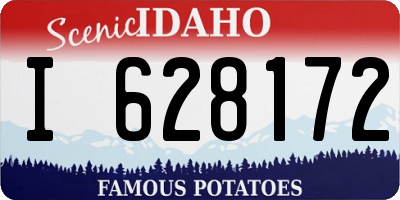 ID license plate I628172