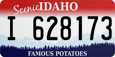 ID license plate I628173